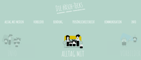 Die Häsch-Tecks: Kleinkind – Medien – Familienalltag (Screenshot der Website)