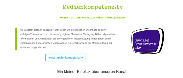 Medienkompetenz.tv – YouTube-Kanal zum Thema digitale Medien