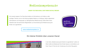 Medienkompetenz.tv; unser YouTube-Kanal zum Thema digitale Medien