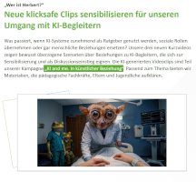 klicksafe Clips zur Kampagne „KI and me. In künstlicher Beziehung“